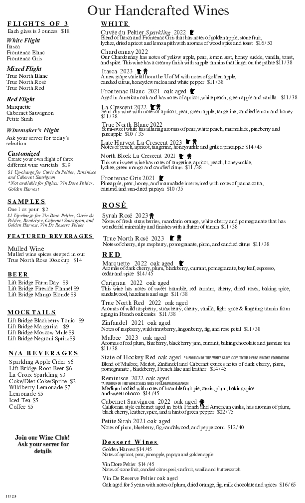 Menu Page 1