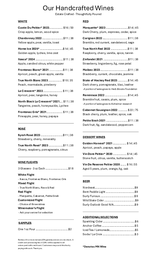 Menu Page 1