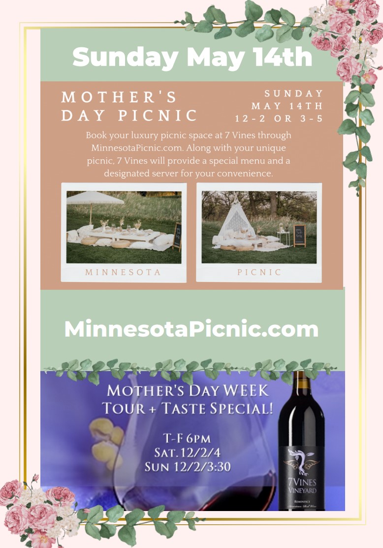 Calendar 7 Vines Vineyard Winery Minnesota