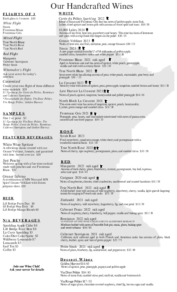 Menu Page 1
