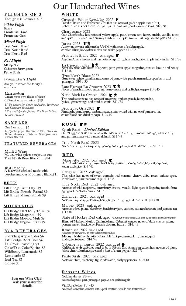 Menu Page 1
